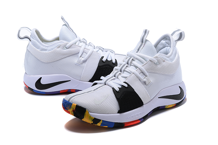 New Men Nike PG 2 White Black Colorful Shoes